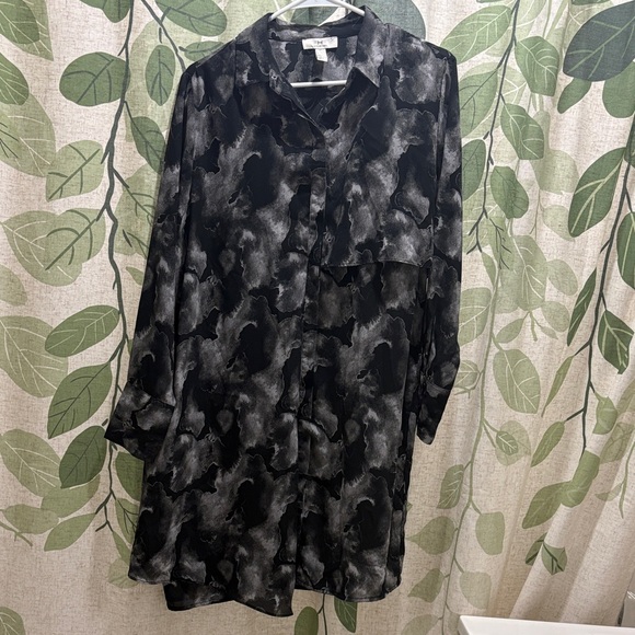 Halston Heritage Dresses & Skirts - Halston Heritage Black and Gray Long Sleeve Dress